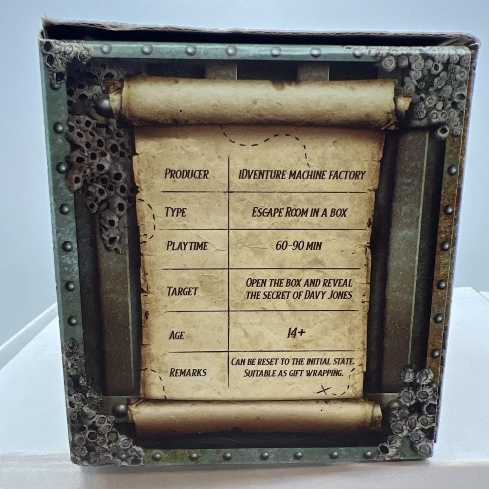 IDventure ClueBox Davy Jones Locker Escape Room Game 3D Wood Puzzle Box Clue Box